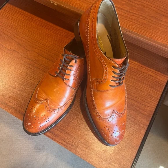 Cognac wingtip derbies size 9 1/2 Hymn Men main image 4